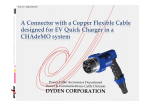 A Connector with a Copper Flexible Cable designed for EV Quick