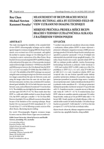 measurement of biceps brachii muscle cross-sectional area