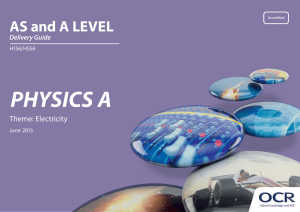 OCR AS and A Level Physics A Delivery Guide