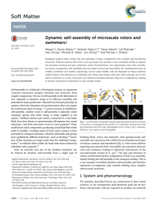 Dynamic self-assembly of microscale rotors and swimmers