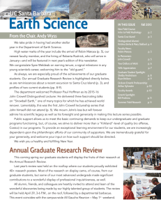 Fall 2015 Newsletter  - Earth Science