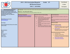 2013 - 2014 Curriculum Blueprint Grade