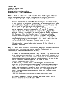 REVISION> Academic Year: 2010-2011 State: Nebraska
