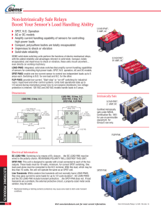 Non-Intrinsically Safe Relays Boost Your Sensor`s Load Handling