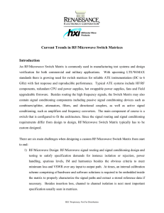 Trends in RF/Microwave Switch Matrices