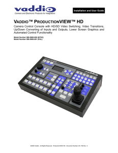 ProductionVIEW HD Manual