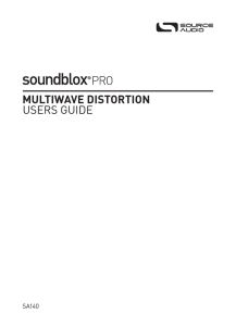 MULTIWAVE DISTORTION USERS GUIDE