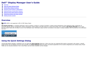 Dell Display Manager User`s Guide