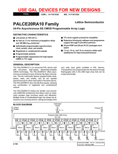 PALCE20RA10 Data Sheet - Lattice Semiconductor