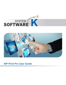 KIP Print Pro User Guide