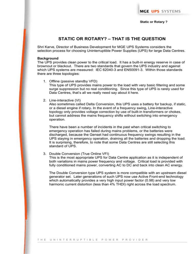 static or rotary? that is the question