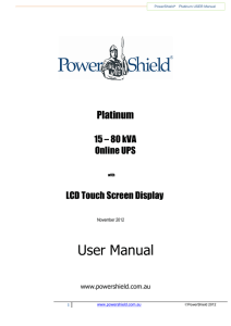 PowerShield® Platinum - PowerShield The Australian UPS Company