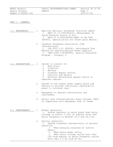 PWGSC Ontario STATIC UNINTERRUPTIBLE POWER Section 26