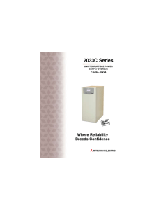 2033C Series UPS, 7.5-50 kVA Brochure