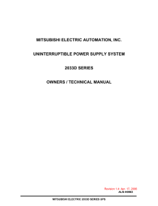 mitsubishi electric automation, inc. uninterruptible power