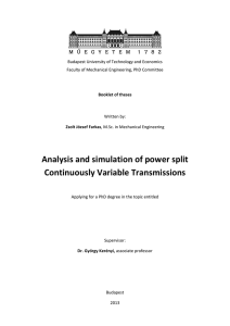 Analysis and simulation of power split Continuously Variable