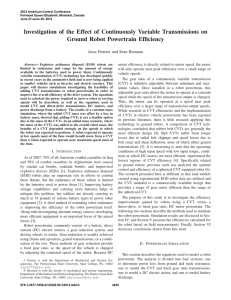 Investigation of the Effect of Continuously Variable Transmissions on