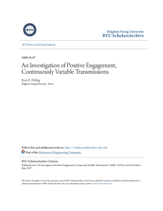 An Investigation of Positive Engagement, Continuously Variable