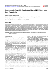 Continuously Variable Bandwidth Sharp FIR Filters with Low