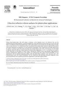 Ultra-Low Reflective Silicon Surfaces for Photovoltaic Applications