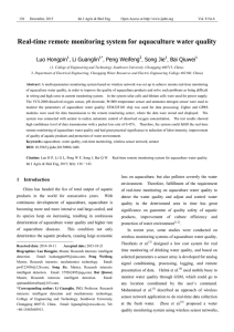 Real-time remote monitoring system for aquaculture water quality