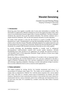 Wavelet Denoising