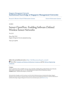 Enabling Software-Defined Wireless Sensor Networks