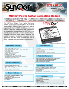 Military Power Factor Correction Module