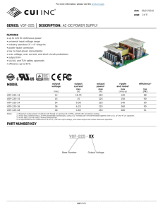 VOF-225 Datasheet - AC-DC POWER SUPPLY | CUI Inc