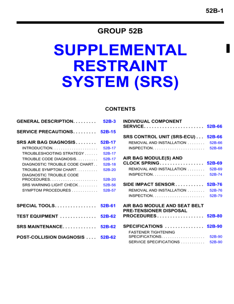 restraint system visit workshop srs