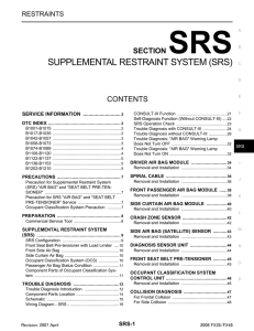 SUPPLEMENTAL RESTRAINT SYSTEM (SRS)