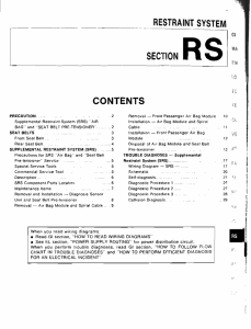 RS - Restraint System