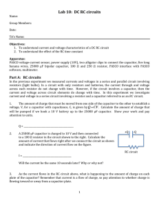 Lab 10: DC RC circuits