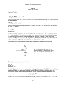 LAB 5 Timing and Countng Suggested Reading 1. Using the