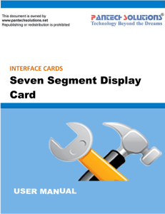 Seven Segment Display Card