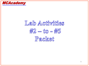 Lab Activities 2 to 5 Packet