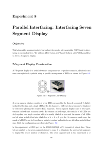 Parallel Interfacing: Interfacing Seven Segment Display