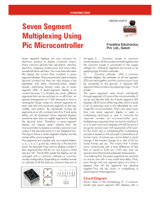 Seven Segment Multiplexing Using Pic Microcontroller