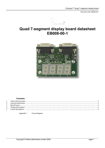 Quad 7-segment display board datasheet EB008-00-1