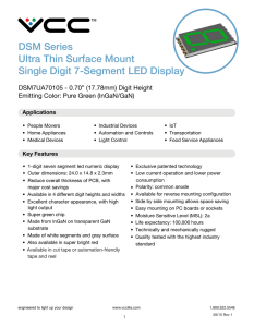 DSM Series Ultra Thin Surface Mount Single Digit 7