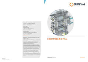 Cold Rolling Mill - Primetals Technologies Japan, Ltd.