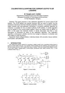 Calibration Algorithm for Current-Output R