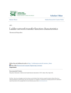 Ladder network transfer function characteristics