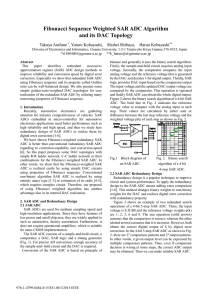 Fibonacci Sequence Weighted SAR ADC Algorithm and its DAC