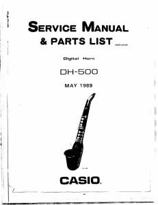 Casio DH500 service manual