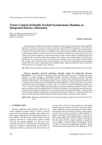 Vector Control of Double Excited Synchronous Machine as