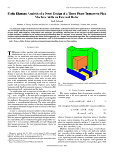 Finite Element Analysis of a Novel Design of a Three Phase