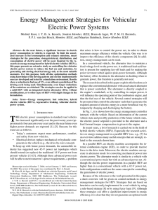 Energy Management Strategies for Vehicular Electric Power Systems