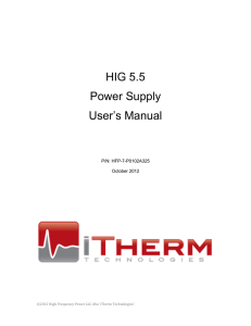 HIG 5.5 Users Manual - iTherm Technologies