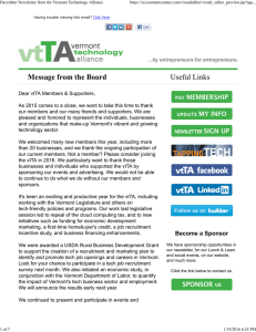 December 2015 vtTA Newsletter